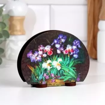 Салфетница "Ирисы на темном",13х10х5 см