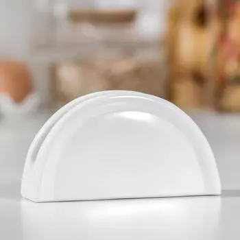 Салфетница керамическая «Классика», 11,53,56 см, цвет белый