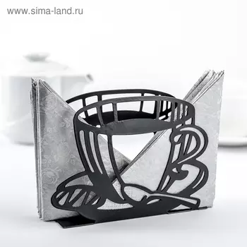 Салфетница Доляна «Кофе», 14410 см, чёрная