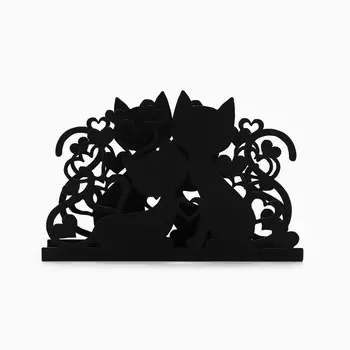 Салфетница «Коты» металлическая, 14 х 9 см