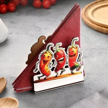 Салфетница "Крутые перцы", 12 х 12 х 6 см