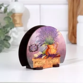 Салфетница "Лаванда на комоде", 13х10х5 см