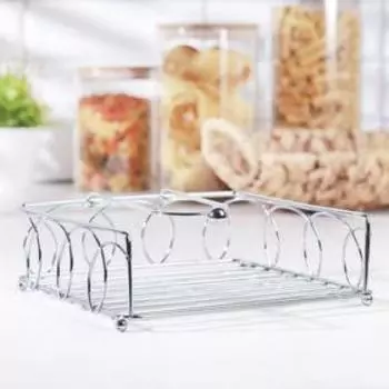 Салфетница с держателем Доляна, 18×18×6 см