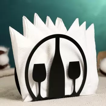 Салфетница "Вино" 11х4см, черная