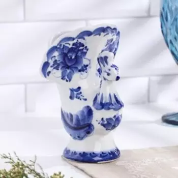 Салфетница «Жар-Птица», 10×10×14,5 см, гжель