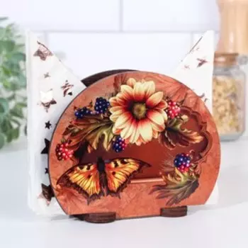 Салфетница "Живописный тёплый натюрморт" , 13х10х5см