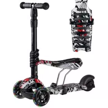 Самокат детский WX 3в1, цвет white/black