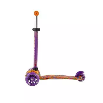 Самокат Maxiscoo Baby 2021 со светящимися колёсами, принт кошки