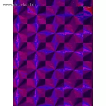 Самоклеящаяся пленка Color decor 1009 голографический квадрат фиолетовый 0,45х8,0