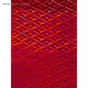 Самоклеящаяся пленка "Colour decor" 1002, голография прямоугольник красный 0,45х8 м