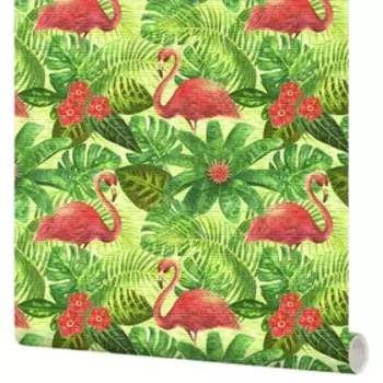 Самоклеящаяся пленка Moda Interio 53-223 фламинго в тропиках 0,53х1,35