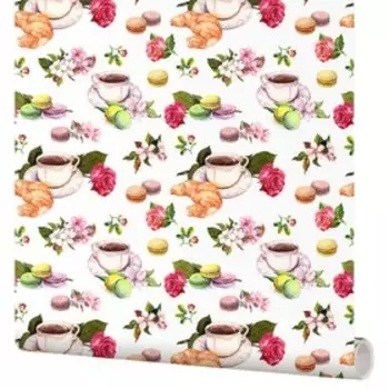 Самоклеящаяся пленка Moda Interio 53-234 кофе и круассаны 0,53х1,35