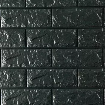 Самоклеящаяся ПВХ панель «Кирпич», 700770 мм, цвет чёрный