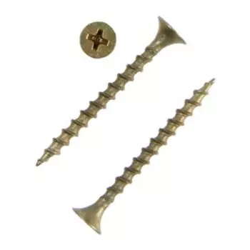 Саморез 3.541 ТУНДРА PREMIUM, потай, крупная резьба, шлиц PH 2 , желтый цинк, 1 кг