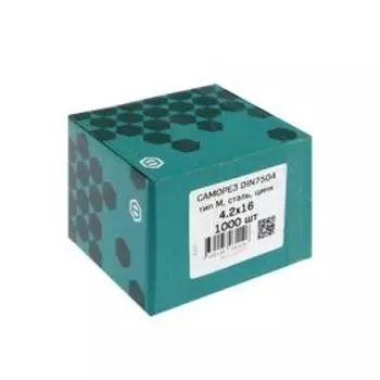 Саморез DIN7504-M, 4.2х16 мм, сверло, цинк, 1000 шт.