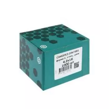 Саморез DIN7981, 4.2х16 мм, цинк, 1000 шт.