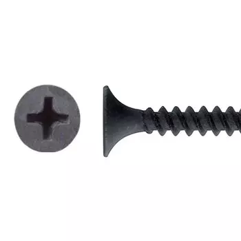 Саморез для ГКЛ мелкая резьба, оксид SteelRex 3,5х 25, 40 шт.