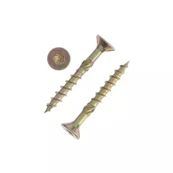 Саморез по дереву INFIX, 5х40 мм, с фрезой потайной, Torx25, жёлтый цинк
