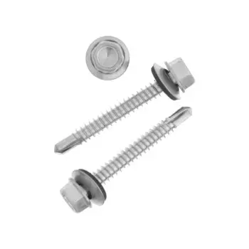 Саморезы кровельные с шайбой, 6.351, оцинкованные, 100 шт.