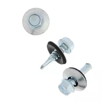 Саморезы кровельные ТУНДРА krep с буром 5.519 мм, цинк, 70 шт.