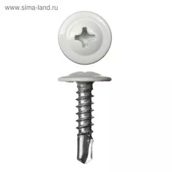 Саморезы ПШМ-С со сверлом для листового металла «ЗУБР», RAL-9003, белый, 194.2 мм, 450 шт. 5