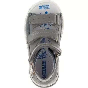 Сандалии детские, размер 18, цвет тёмно-серый