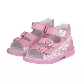 Сандалии детские, размер 20, цвет розово-белый