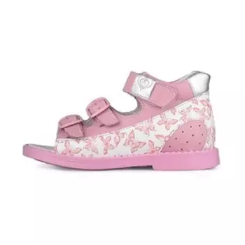 Сандалии детские, размер 21, цвет розово-белый