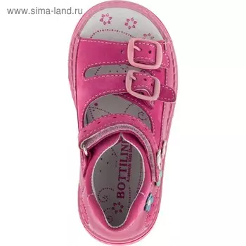 Сандалии детские, размер 21, цвет розовый