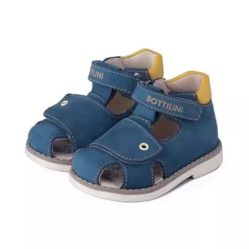 Сандалии детские, размер 21, цвет сине-голубой