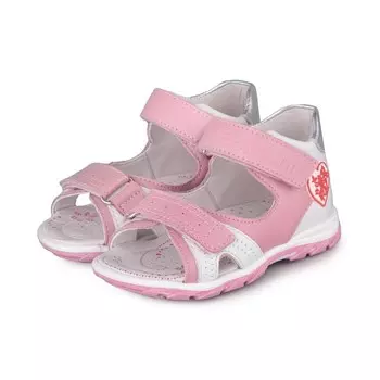 Сандалии детские, размер 23, цвет розово-белый