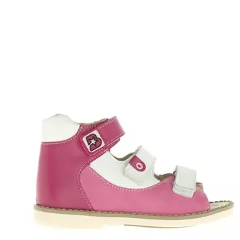 Сандалии детские, размер 24, цвет розово-белый