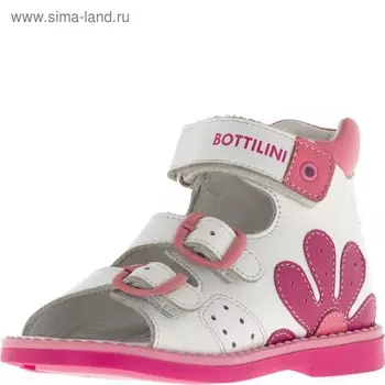 Сандалии детские, размер 25, цвет розово-белый