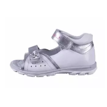 Сандалии детские, размер 26, цвет серебристый