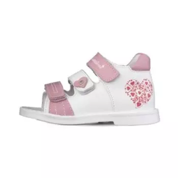 Сандалии детские, размер 27, цвет розово-белый