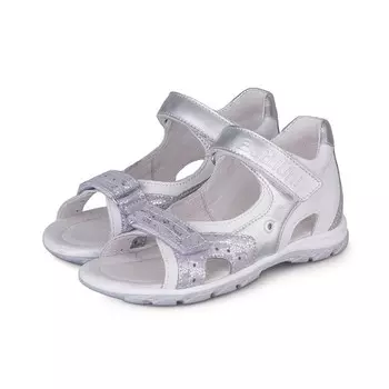 Сандалии детские, размер 33, цвет серебристый