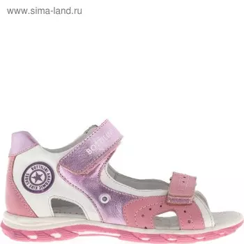 Сандалии детские, размер 34, цвет светло-розовый
