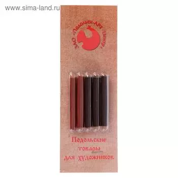 Набор сангина и сепия, 5 шт., (длина 55±1 мм; диаметр 8 мм± 1 мм) в блистере