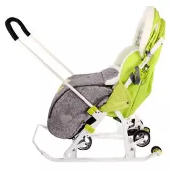 Санки коляска «Disney-baby 2. Далматинец», цвет лимонный