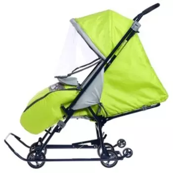 Санки-коляска «Наши детки», цвет лимонный