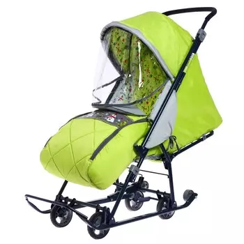 Санки-коляска «Наши детки», цвет лимонный