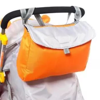 Санки-коляска «Ника детям 7-6», с ёжиком, цвет оранжевый/серый