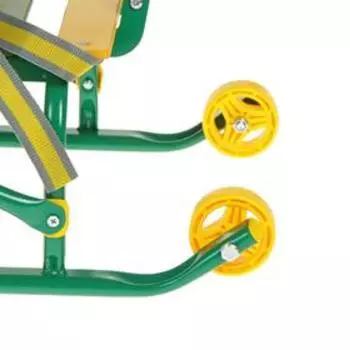 Санки детские складные Nikki 2, с ручкой, цвет зелёный