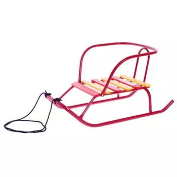 Санки «Ветерок 5+», цвет красный