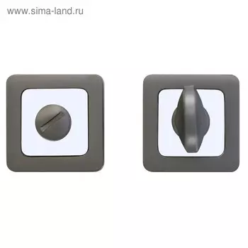 Сантехническая завертка к ручкам "АЛЛЮР АРТ" BK-S1 MBN/CP(4142), цвет графит, хром