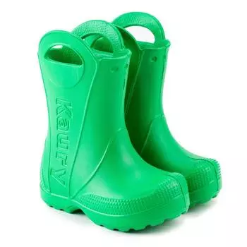 Сапоги резиновые детские, ЭВА, цвет зелёный, размер 24-25