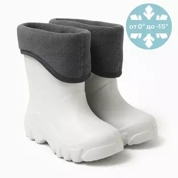 Сапоги детские с утеплителем, цвет жемчужный, размер 28/29