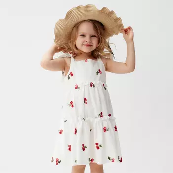 Сарафан для девочки MINAKU, цвет белый, рост 128 см