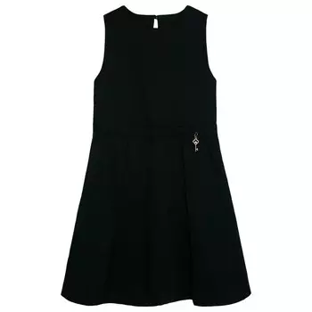 Школьный сарафан для девочки, цвет чёрный, рост 134 см