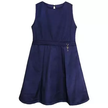 Школьный сарафан для девочки, цвет тёмно-синий, рост 158 см